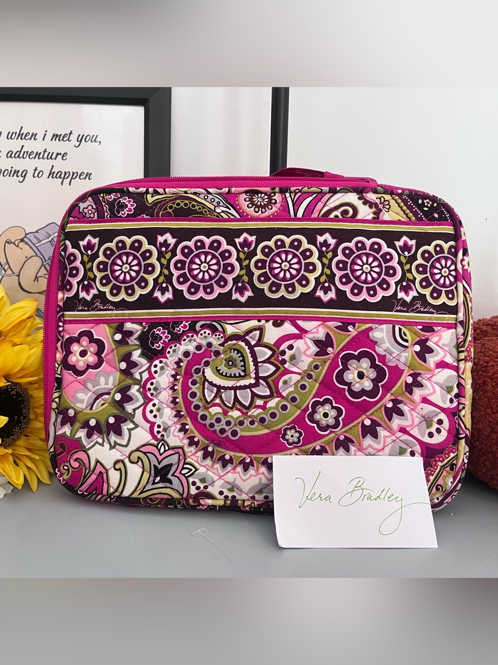 Vera Bradley Pink Floral Organizer Case